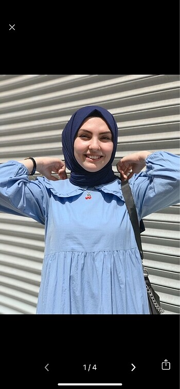 Diğer Mavi bebe yaka elbise