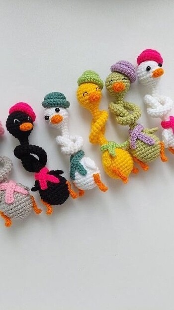 Crochet ordek çanta süsü