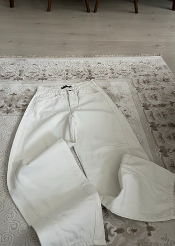 Beyaz Kadın Pamuklu Regular Fit Jean - Görsel 2