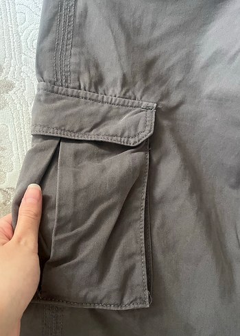 Düğmeli Kahverengi Rahat Kesim Keten Erkek Pantolon - Görsel 4