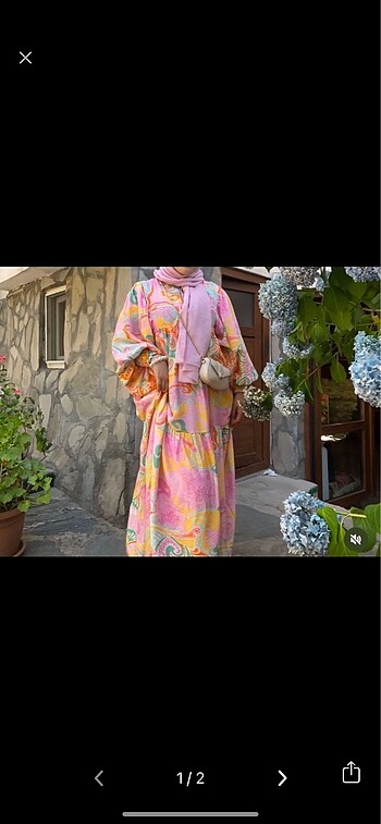 Pembe tesettür elbise