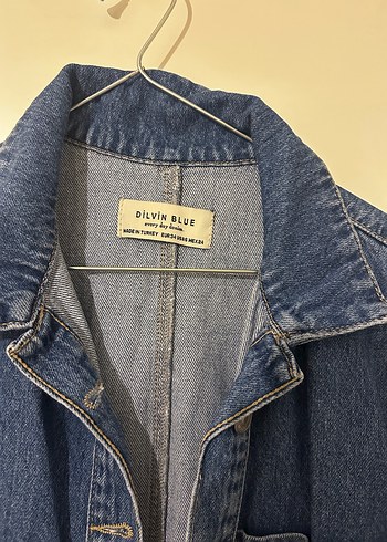 Düğmeli Lacivert Denim Kadın Tulum - Görsel 2