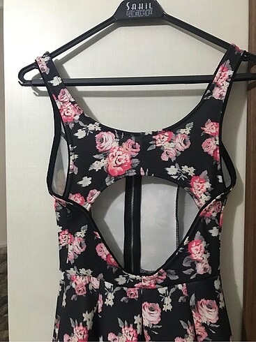 xs Beden çeşitli Renk Çiçekli mini elbise