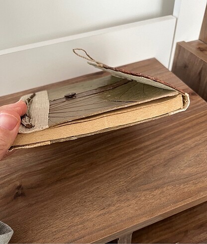  Beden Renk Vintage gerçek yaprak kaplı defter