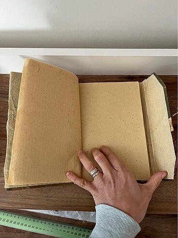 Beden Vintage gerçek yaprak kaplı defter