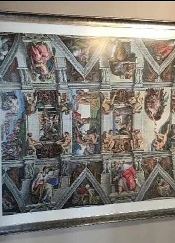 Beden 6000 Parça Sistin Şapeli Puzzle Çerçeveli