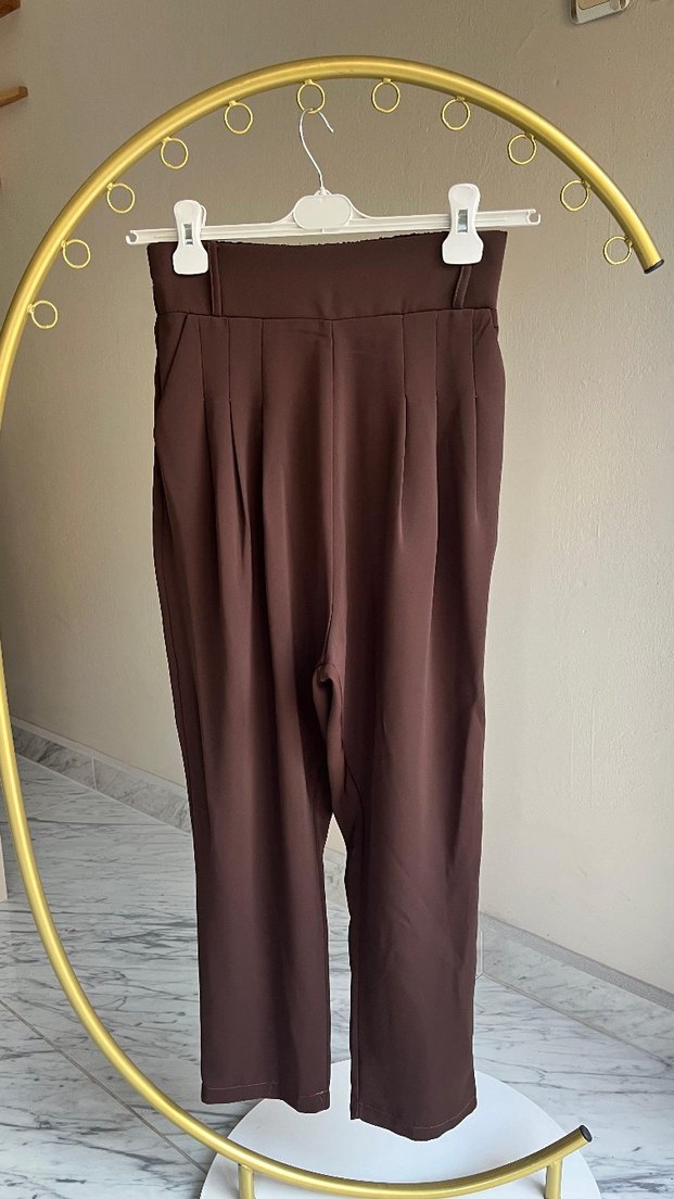 Kahverengi Uzun Kollu Parisian Kadın Takım - Görsel 3