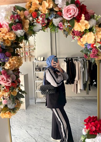 Zebra Desenli Siyah Kolsuz Blazer - Görsel 3