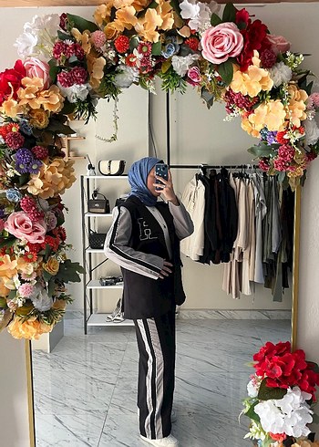 Zebra Desenli Siyah Kolsuz Blazer - Görsel 2