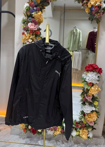 Puma Siyah Kapusonlu Hafif Ceket