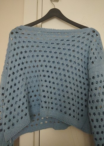 Mavi Triko Kadın Kazak - Görsel 2