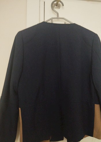 Düğmeli Lacivert Kadın Blazer Ceket - Görsel 3