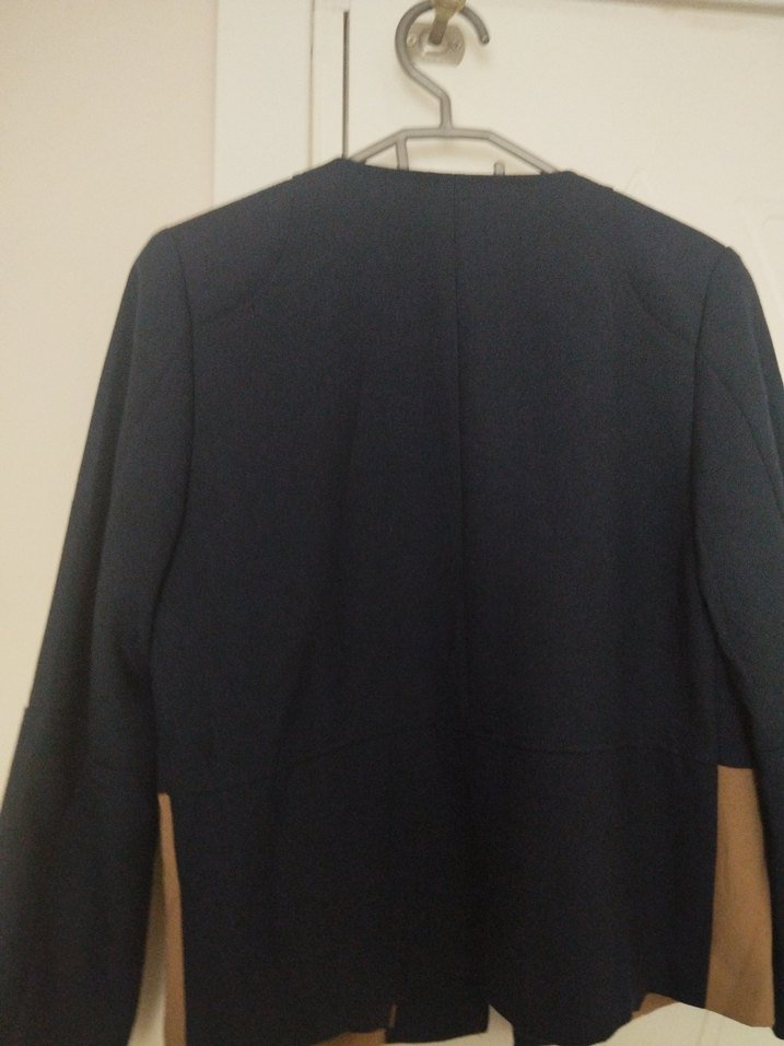 Düğmeli Lacivert Kadın Blazer Ceket - Görsel 3