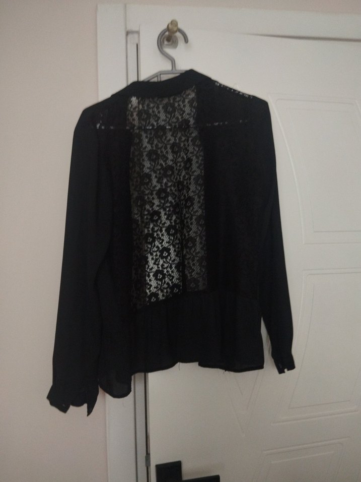 Uzun Siyah Gotik Nakışlı Elbise - Görsel 4