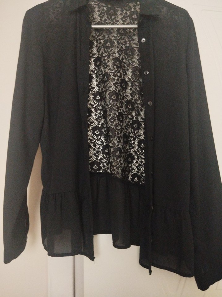 Uzun Siyah Gotik Nakışlı Elbise - Görsel 2