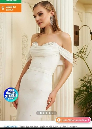 l Beden Beyaz midi boy nikah elbisesi