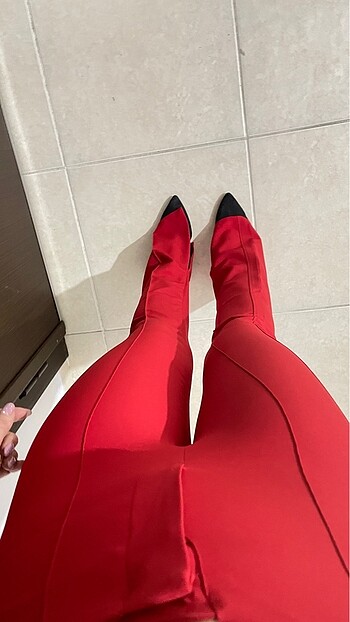 #Bershkapantolon #kırmızı #pantolon #likralı - Görsel 5