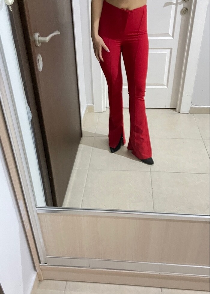 #Bershkapantolon #kırmızı #pantolon #likralı - Görsel 2