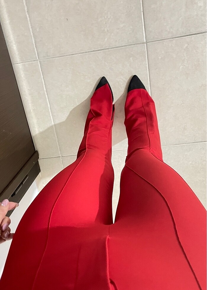 #Bershkapantolon #kırmızı #pantolon #likralı - Görsel 5