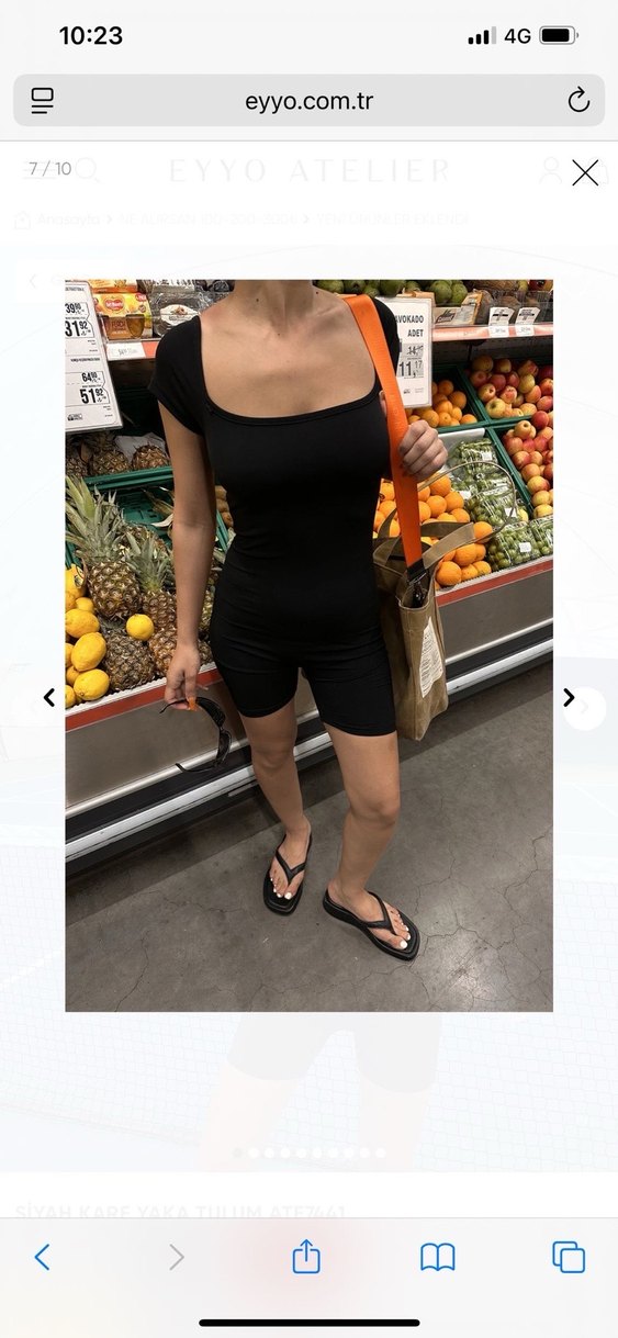 Siyah Kadın Mini Spor Tulum - Görsel 5