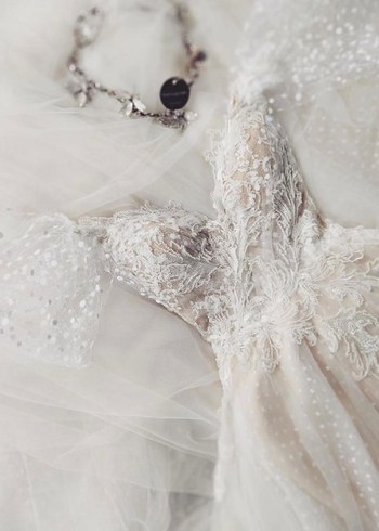 Straplez Bej A Kesim Uzun Gelinlik - Görsel 2