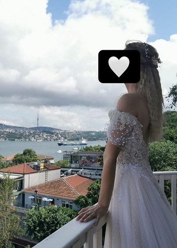 Straplez Bej A Kesim Uzun Gelinlik - Görsel 4