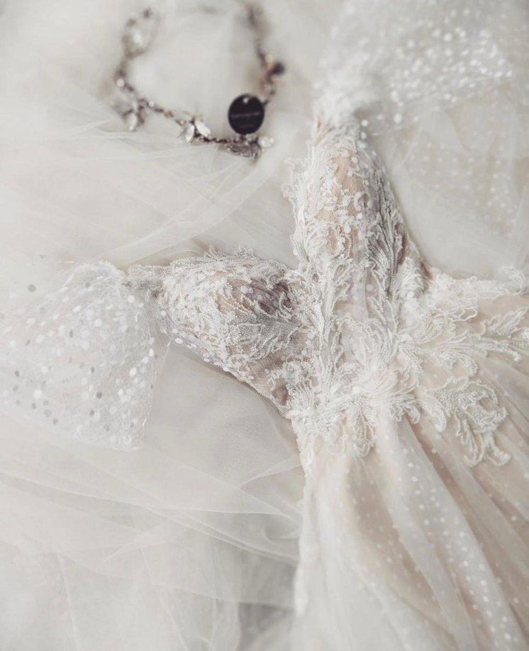 Straplez Bej A Kesim Uzun Gelinlik - Görsel 2