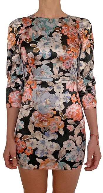 Zara Zara çiçekli mini elbise