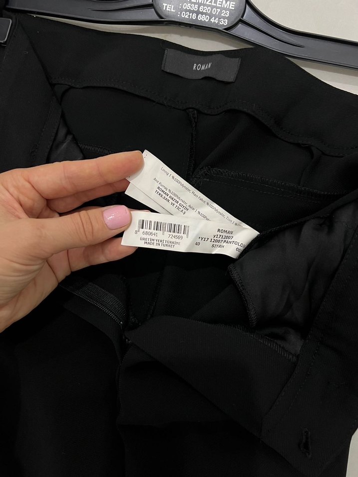 Roman siyah kumaş pantolon - Görsel 3