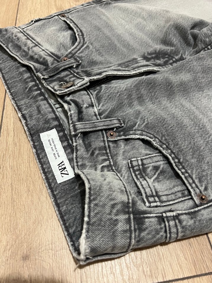 Zara relaxed fit orta bel jean - Görsel 5