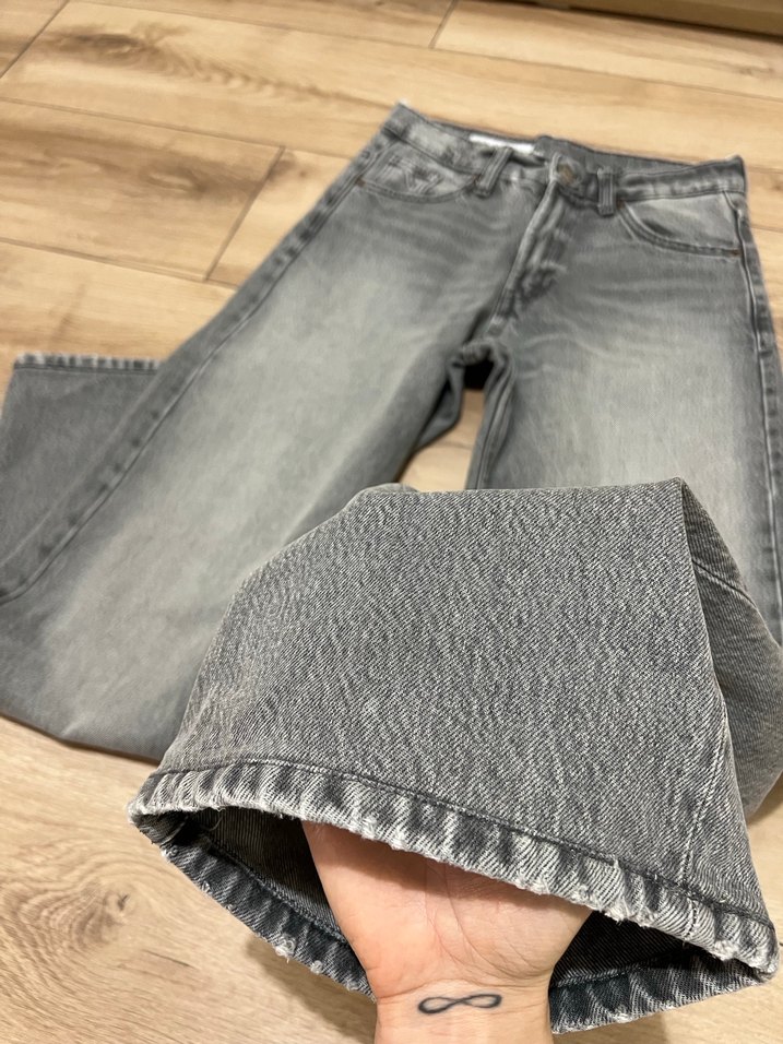 Zara relaxed fit orta bel jean - Görsel 2