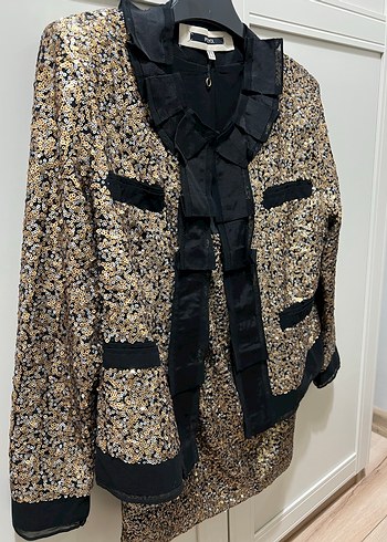 İpekyol payetli ceket/etek takım M beden - Görsel 3