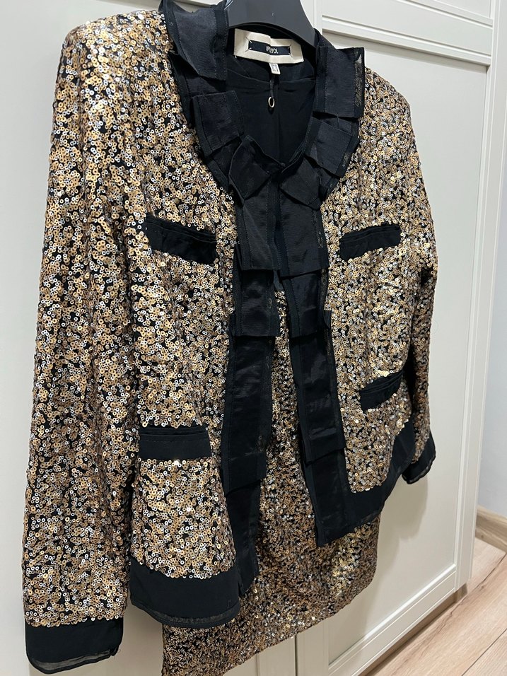İpekyol payetli ceket/etek takım M beden - Görsel 3