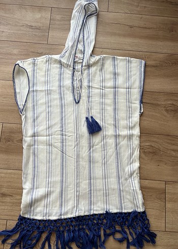 Penti pamuklu V yaka kaftan/pareo - Görsel 7