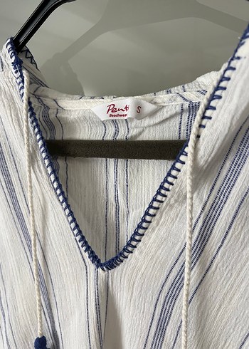 Penti pamuklu V yaka kaftan/pareo - Görsel 3