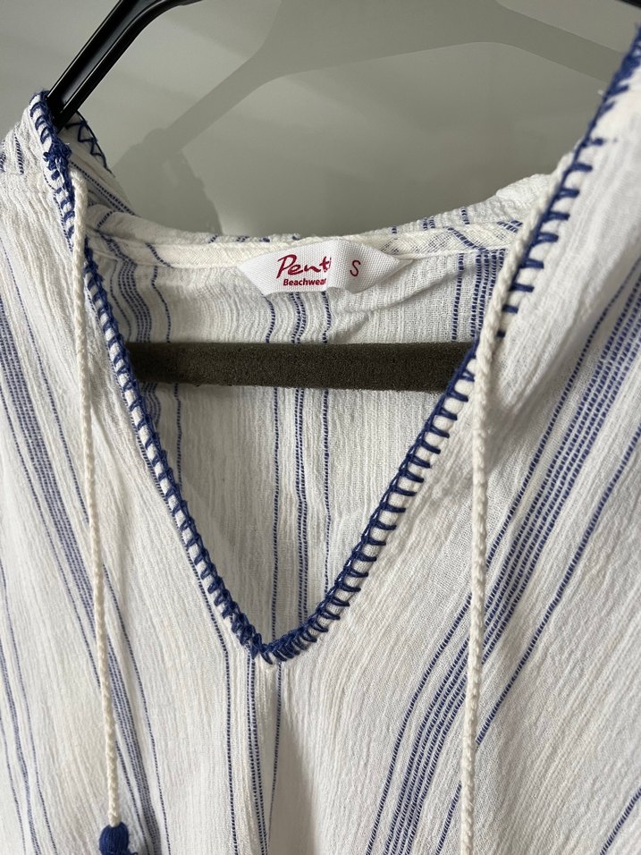 Penti pamuklu V yaka kaftan/pareo - Görsel 3