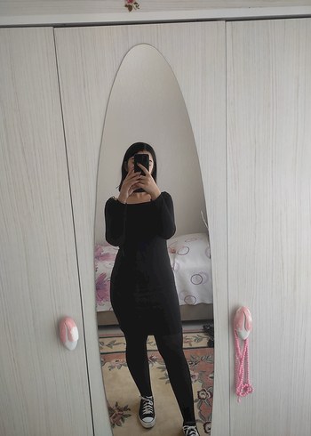 s Beden siyah Renk Siyah mini elbise