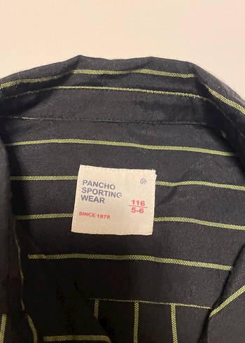 Panço Erkek Çocuk Siyah Çizgili Uzun Kollu Gömlek - Görsel 2