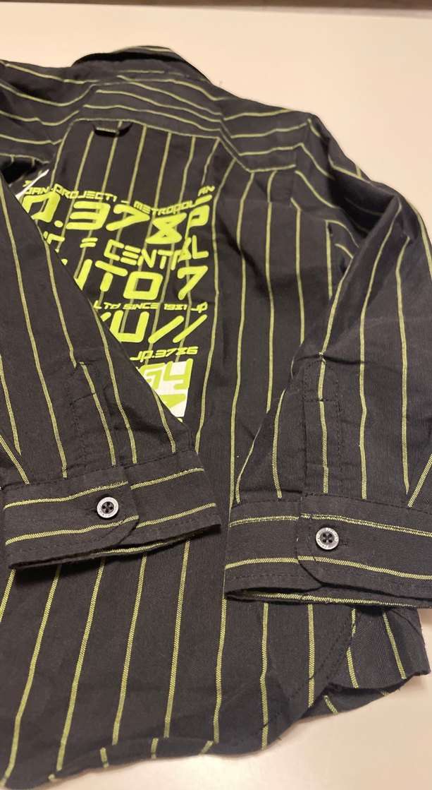 Panço Erkek Çocuk Siyah Çizgili Uzun Kollu Gömlek - Görsel 4