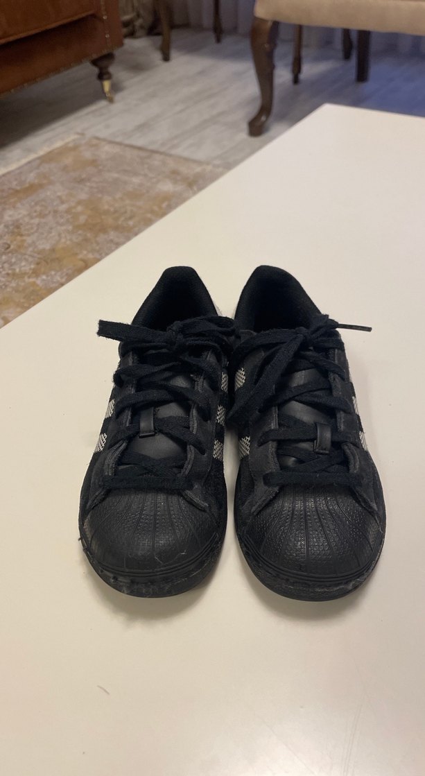Siyah Süet Adidas Superstar Erkek Çocuk Sneakers - Görsel 2