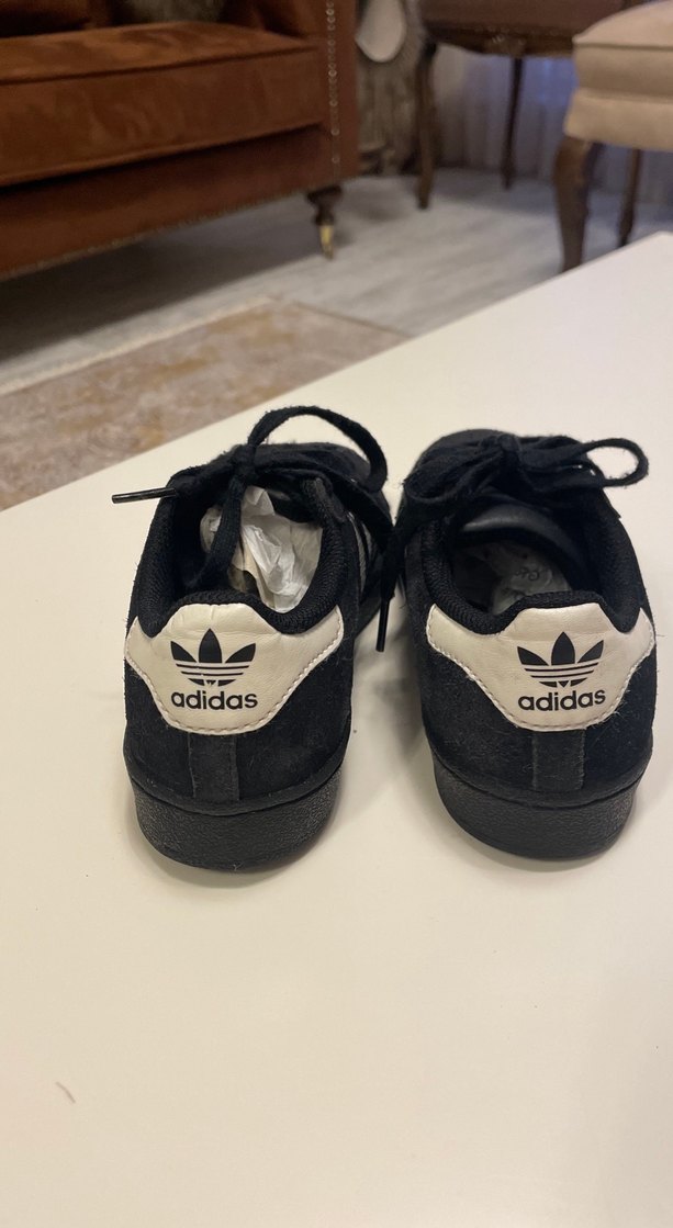 Siyah Süet Adidas Superstar Erkek Çocuk Sneakers - Görsel 4