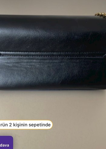 Mango Klasik Siyah Deri Kadın Çanta - Görsel 4