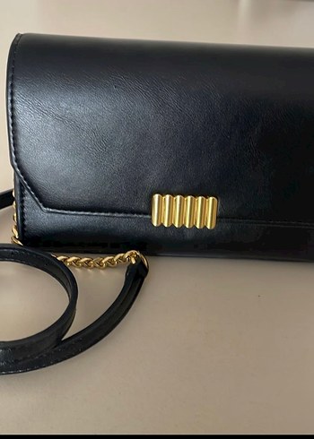 Mango Klasik Siyah Deri Kadın Çanta - Görsel 2