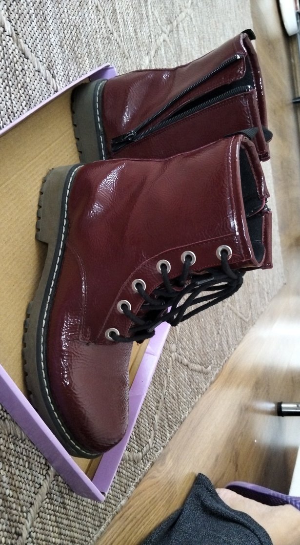 Bordo Rugan Kadın Bot - Görsel 2