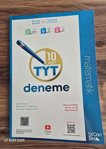 345 Matematik TYT 10 Adet Deneme Sınavı