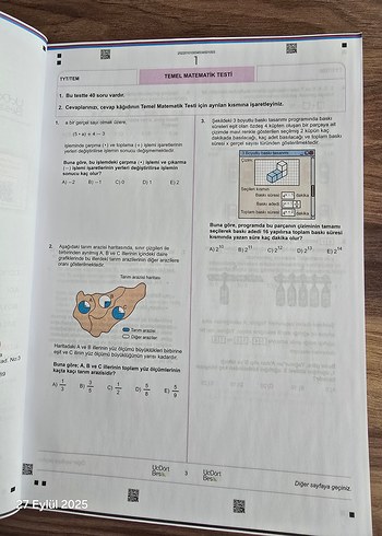  Beden 345 Matematik TYT 10 Adet Deneme Sınavı