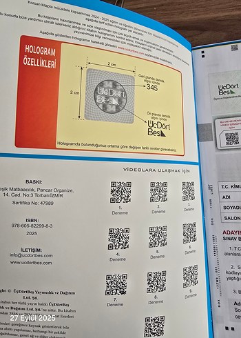  345 Matematik TYT 10 Adet Deneme Sınavı