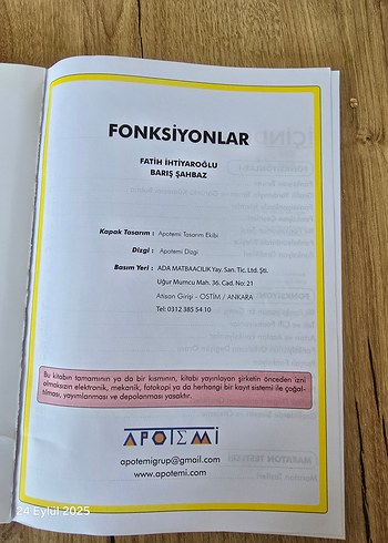  Beden Apotemi Fonksiyonlar Matematik ders föyü- 561 Soru