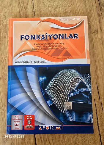 Apotemi Fonksiyonlar Matematik ders föyü- 561 Soru