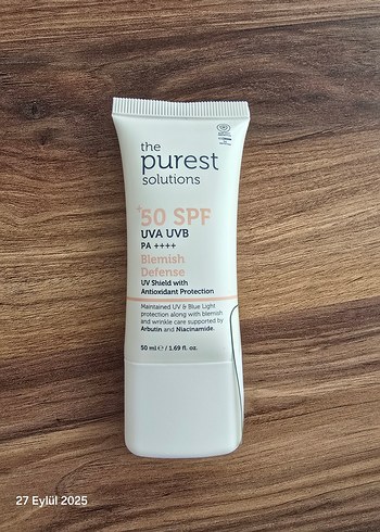  Beden Renk The Purest Solutions SPF 50 Güneş Koruyucu 50 ml